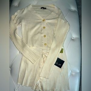 2pc sweater and shorts set